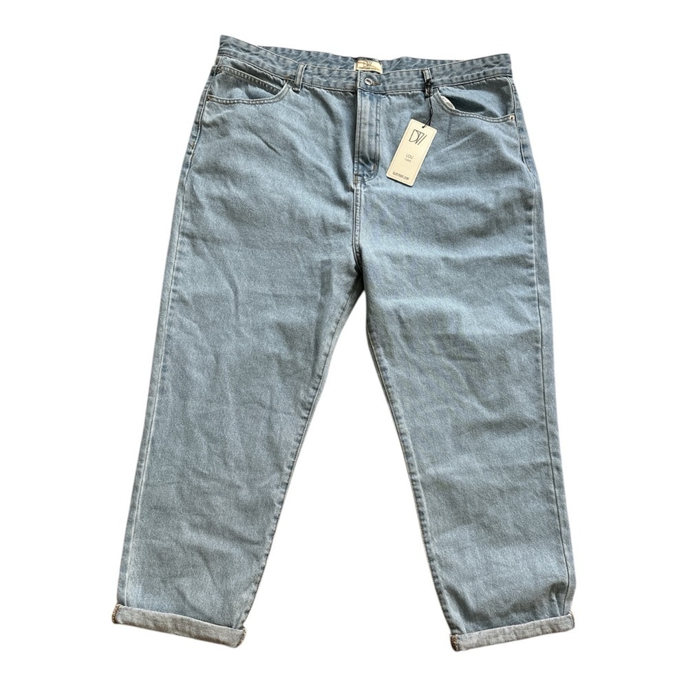 ASOS Don’t Think Twice Plus Lou Mom Jean Light Wash Women’s Size 18 NWT - Picture 6 of 10